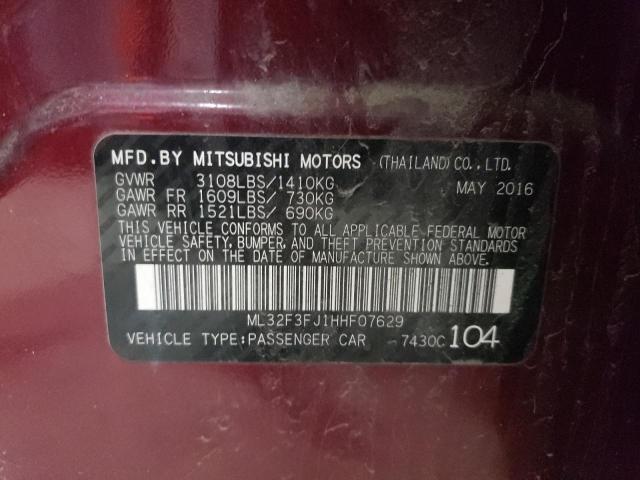 ML32F3FJ1HHF07629 Mitsubishi Mirage G4 Es