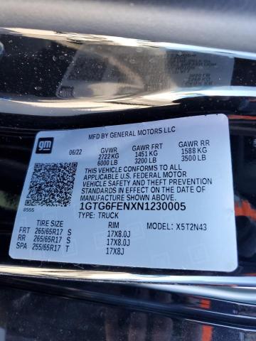 2022 GMC CANYON AT4 - 1GTG6FENXN1230005