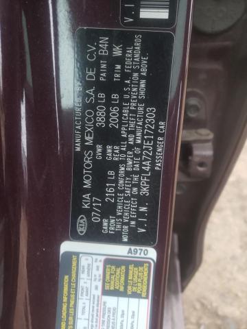 3KPFL4A72JE172303 KIA FORTE LX