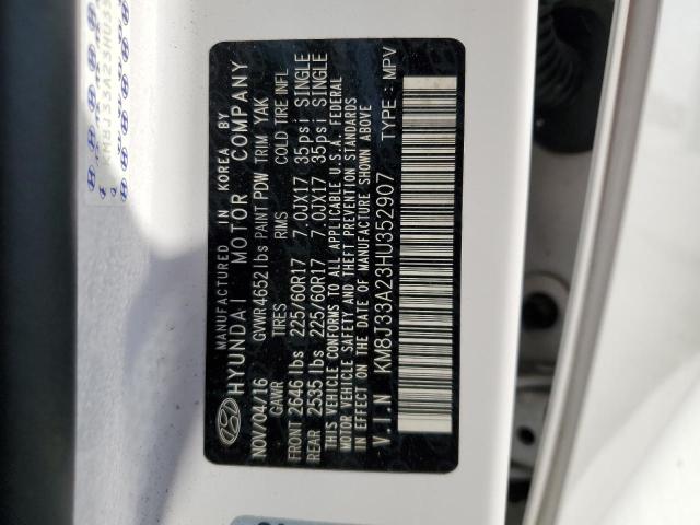 2017 HYUNDAI TUCSON LIM - KM8J33A23HU352907