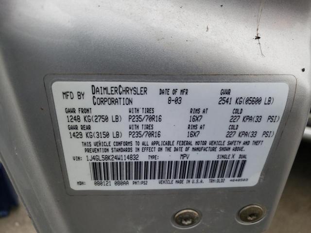 1J4GL58K24W114832 Jeep Liberty Limited