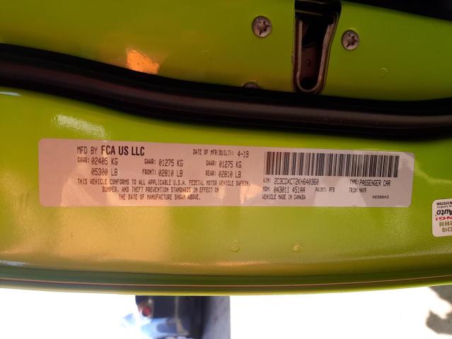 2C3CDXCT2KH640360 Dodge CHARGER R/T