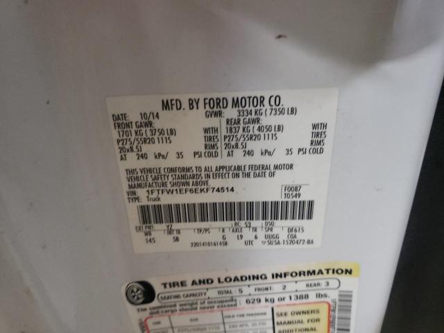 1FTFW1EF6EKF74514 Ford F150 Supercrew