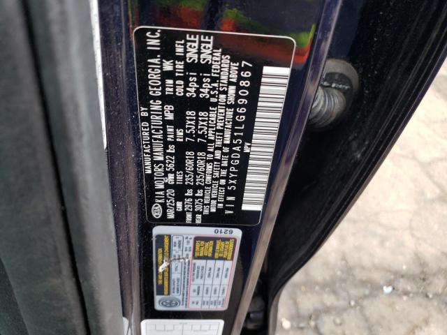 5XYPGDA51LG690867 KIA SORENTO S