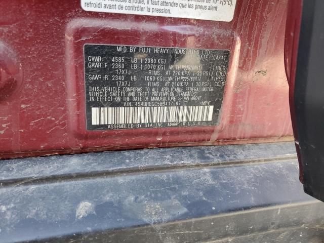4S4BRBGC5B3417587 Subaru Outback 2.5i Premium