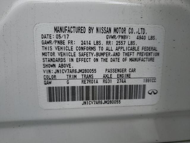 2018 INFINITI Q50 PURE - JN1CV7AR6JM280055