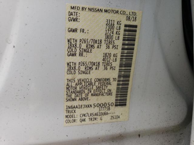 2019 NISSAN TITAN S - 1N6AA1EJXKN500050