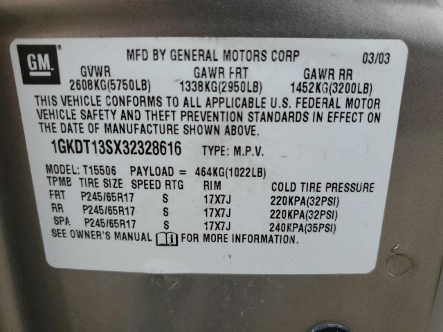 1GKDT13SX32328616 GMC Envoy