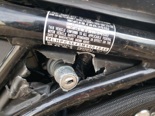 2021 HONDA CMX500 A2 MLHPC5643M5001646