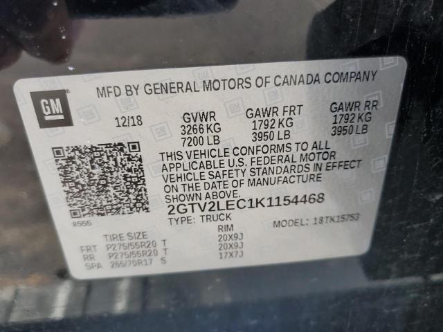 2019 GMC SIERRA - 2GTV2LEC1K1154468