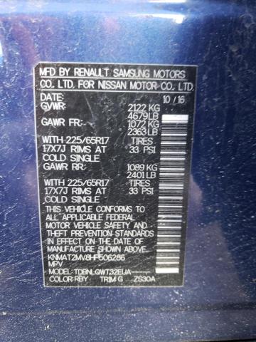 KNMAT2MV8HP506286 Nissan ROGUE S