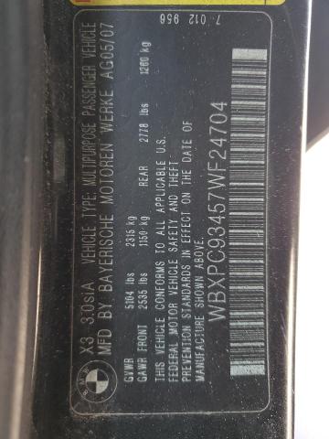 WBXPC93457WF24704 BMW X3 3.0SI