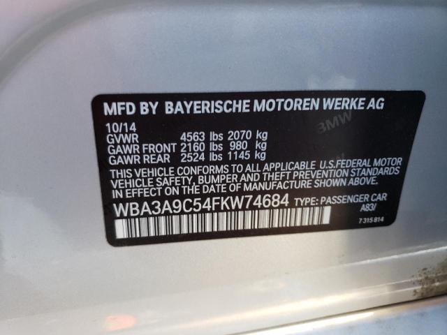 WBA3A9C54FKW74684 BMW 335 I