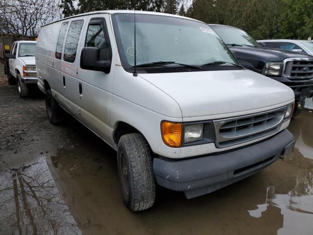 Salvage cars for sale from Copart Graham, WA: 2003 Ford Econoline E350 Super Duty Van