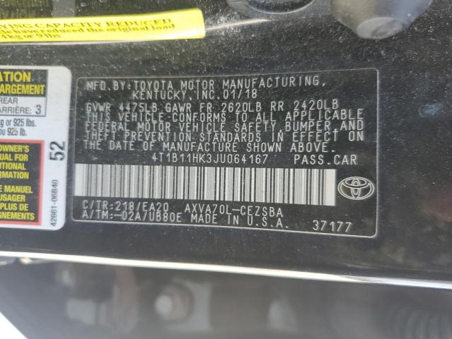 2018 TOYOTA CAMRY L - 4T1B11HK3JU064167