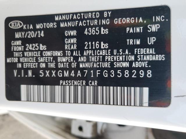 5XXGM4A71FG358298 KIA Optima Lx