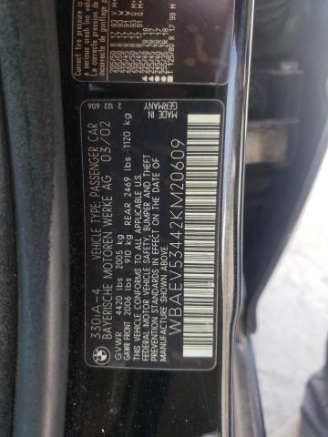 WBAEV53442KM20609 BMW 330 I
