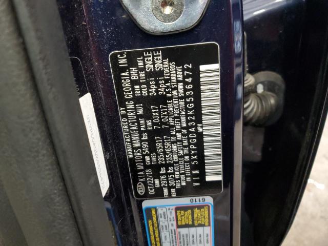 2019 KIA SORENTO L - 5XYPGDA32KG536472