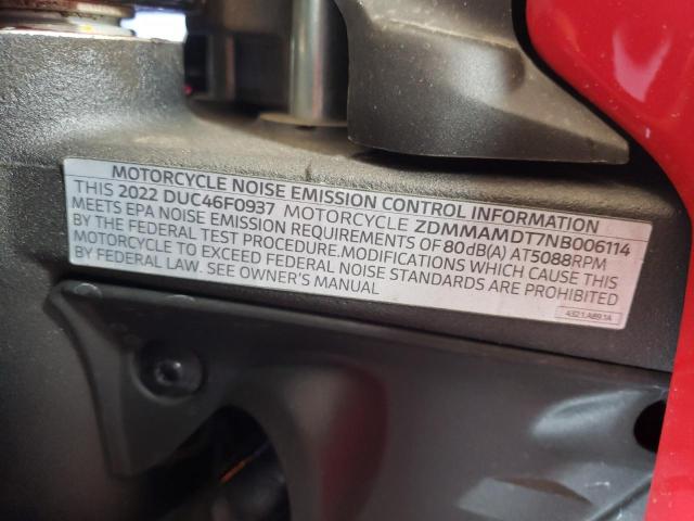 2022 DUCATI MONSTER ZDMMAMDT7NB006114
