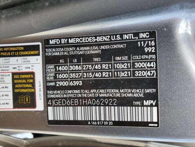 4JGED6EB1HA062922 Mercedes-Benz Gle Coupe 43 Amg