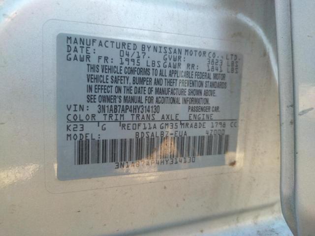 3N1AB7AP4HY314130 Nissan SENTRA S