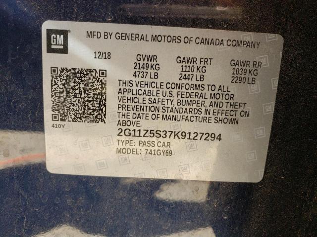 2019 CHEVROLET IMPALA LT 2G11Z5S37K9127294