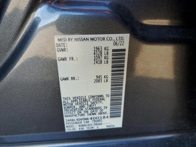 2022 NISSAN ALTIMA SV - 1N4BL4DV0NN400184