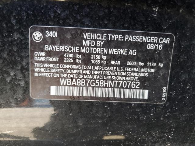 2017 BMW 340 XI - WBA8B7G58HNT70762