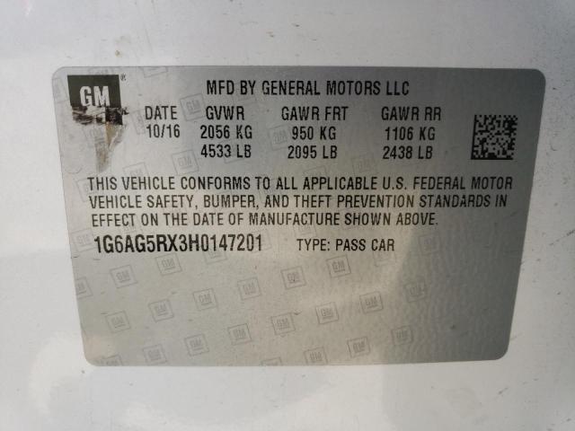 1G6AG5RX3H0147201 Cadillac ATS
