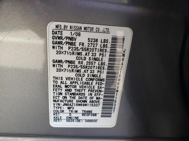JN8AZ18W69W115337 Nissan MURANO S