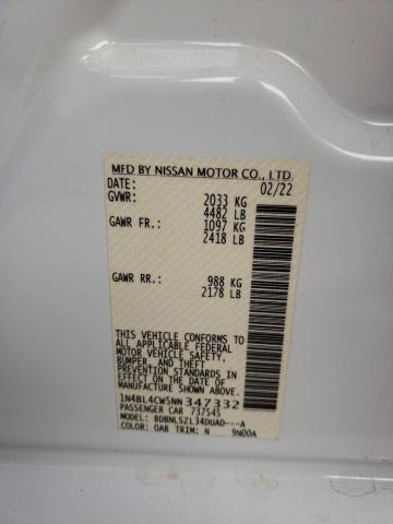 1N4BL4CW5NN347332 Nissan ALTIMA SR
