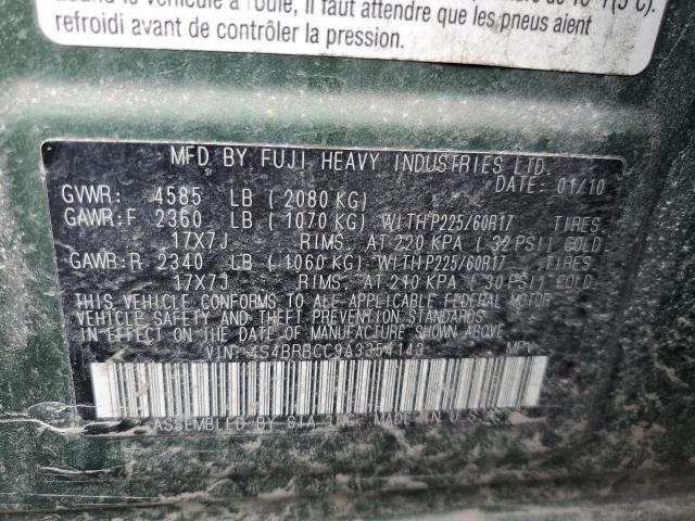4S4BRBCC9A3354143 Subaru Outback 2.5i Premium