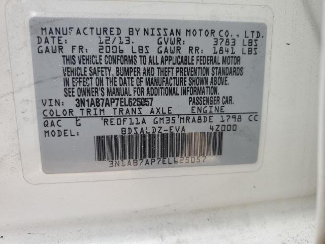 3N1AB7AP7EL625057 Nissan SENTRA S