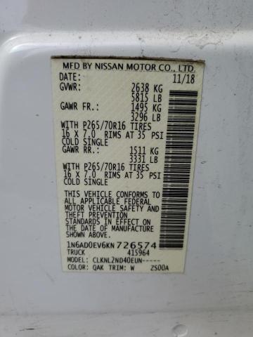 1N6AD0EV6KN726574 Nissan FRONTIER S