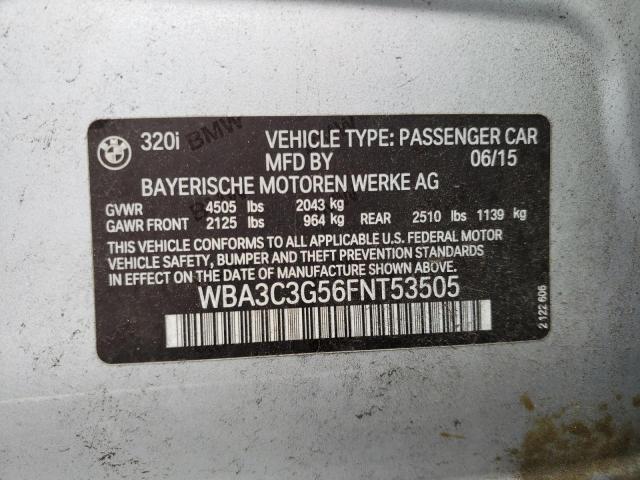 2015 BMW 320 I XDRI - WBA3C3G56FNT53505