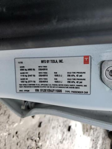5YJ3E1EB4JF115606 Tesla MODEL 3