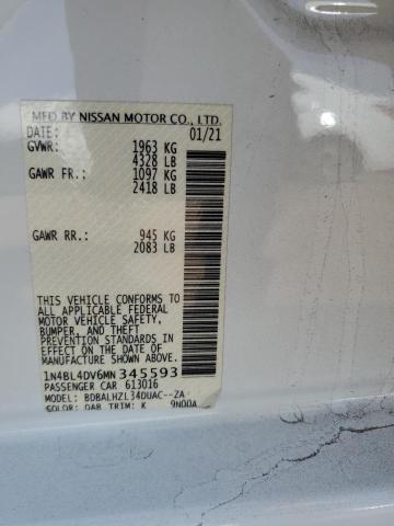 1N4BL4DV6MN345593 Nissan ALTIMA SV