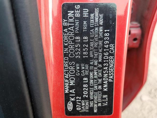 KNADN5A31D6149381 KIA RIO EX