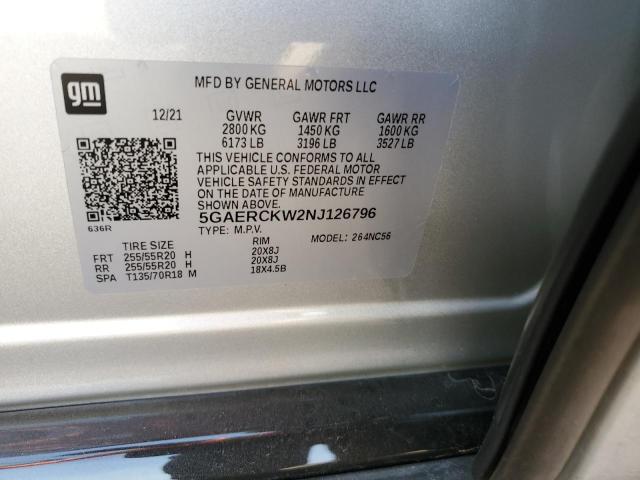 2022 BUICK ENCLAVE PR - 5GAERCKW2NJ126796