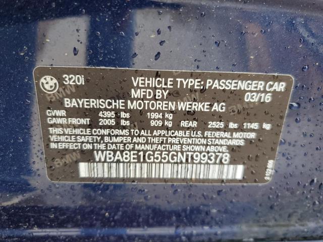 WBA8E1G55GNT99378 BMW 320 I