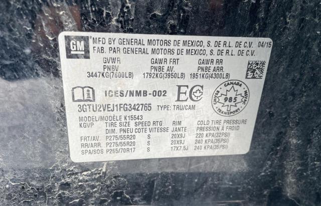 3GTU2VEJ1FG342765 GMC Sierra K1500 Slt
