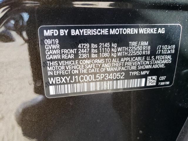 2020 BMW X2 XDRIVE2 - WBXYJ1C00L5P34052