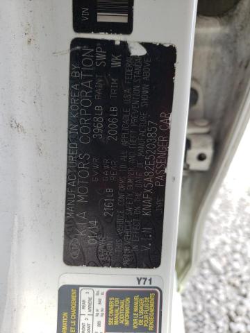 KNAFX5A82E5203857 KIA FORTE EX