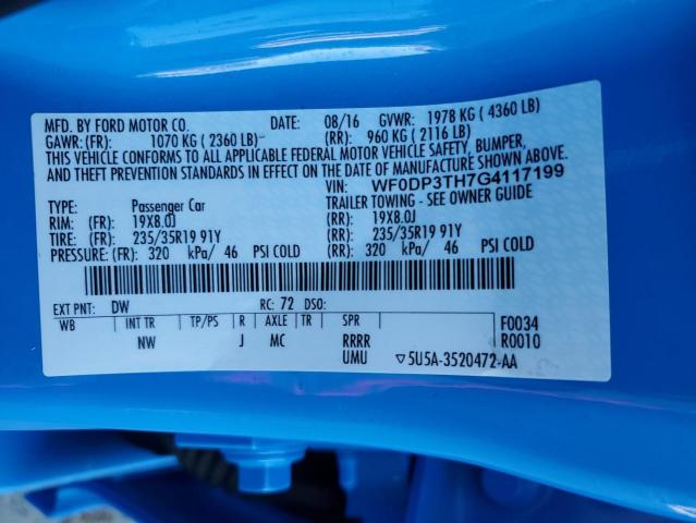 WF0DP3TH7G4117199 Ford FOCUS RS