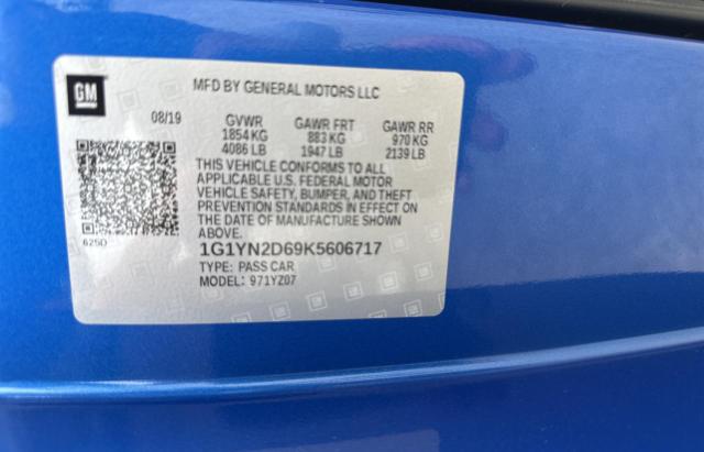 2019 CHEVROLET CORVETTE Z - 1G1YN2D69K5606717