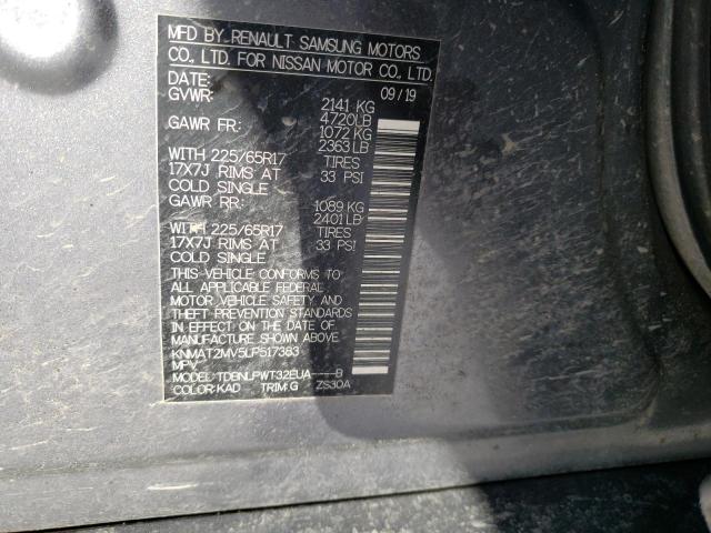 2020 NISSAN ROGUE S - KNMAT2MV5LP517383
