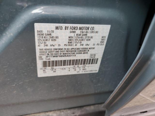 2022 FORD MAVERICK X - 3FTTW8F98NRA93115