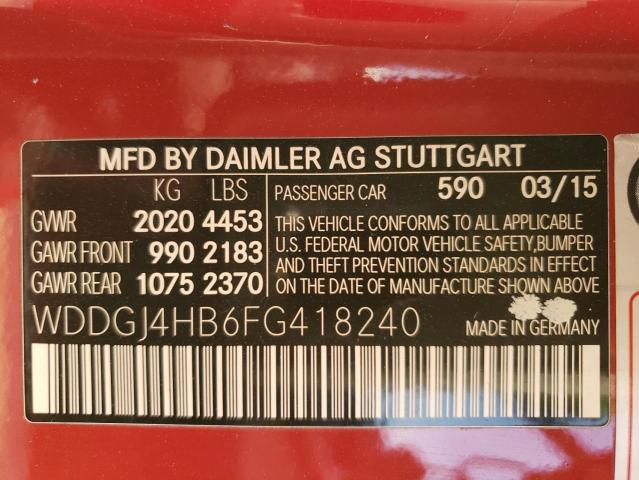 2015 MERCEDES-BENZ C 250 - WDDGJ4HB6FG418240