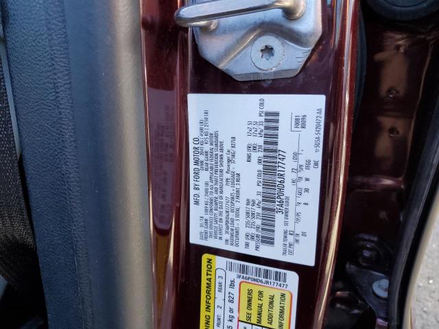 3FA6P0HD6JR177477 Ford FUSION SE