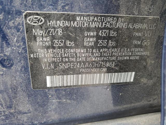 5NPE24AA6JH715884 Hyundai SONATA ECO